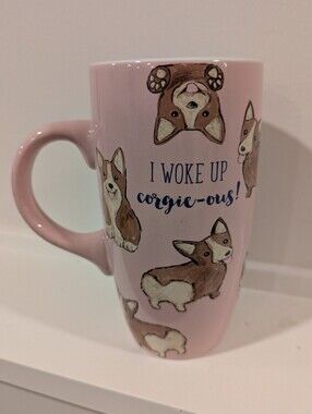 Sheffield Home Pink Corgi-Print Ceramic Mug